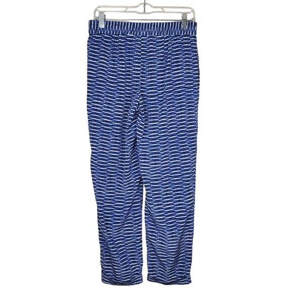 Chico's Pull on Pants Women 0 US 4 Elastic Waist Blue Cuffed Pockets Lightweight - Picture 2 of 10
